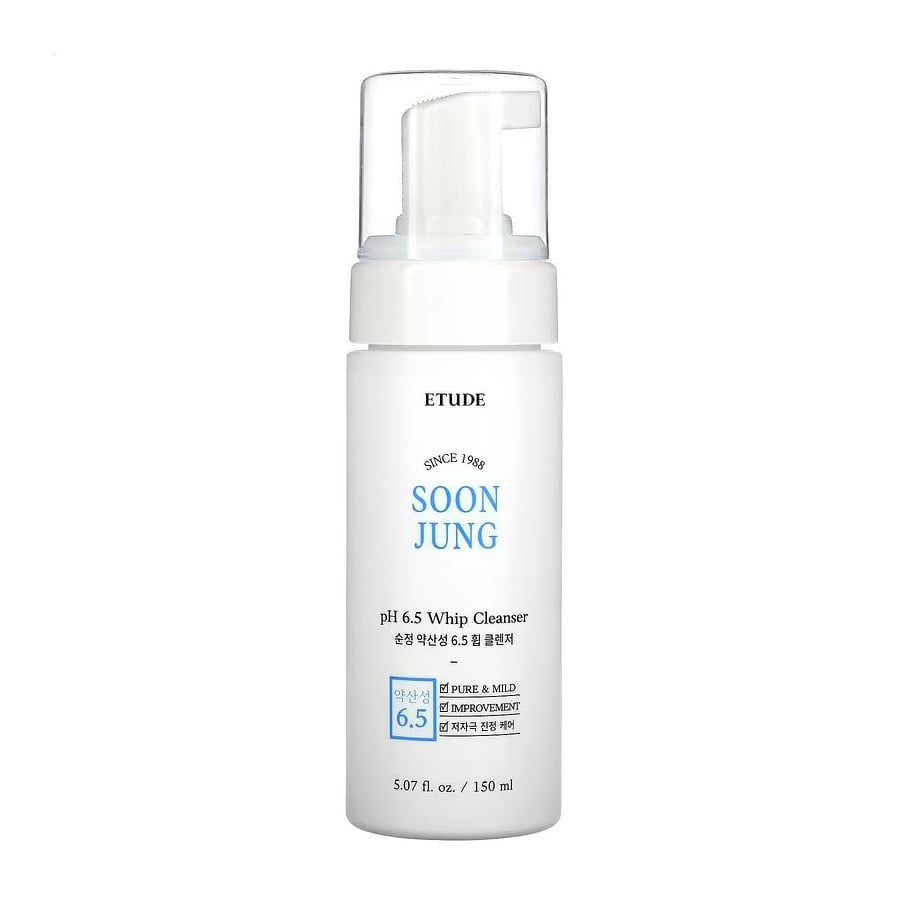 Пінка-мус для вмивання Etude House Soon Jung pH 6.5 Whip Cleanser для чутливої шкіри, 150 мл